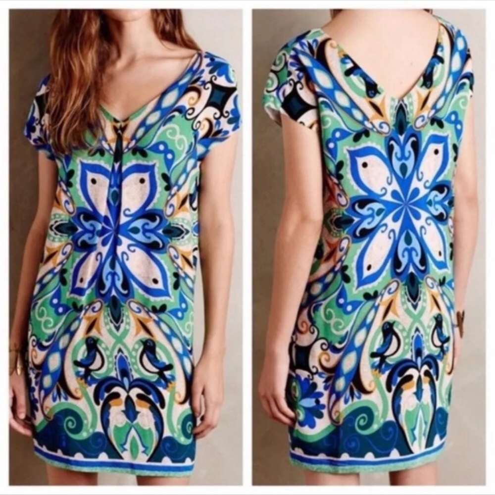 Anthropologie Maeve sheath dress retro style & lined! Pretty Mid-Century vibe 🤩😎